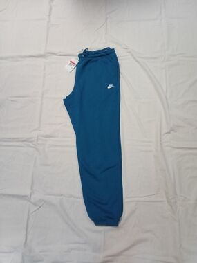 Nike Men's Teal Blue Fleece Jogger Pants